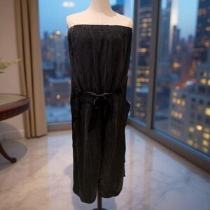 Bebe Black Silk Cargo Style Jumpsuit S